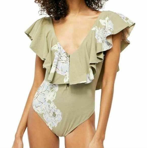 Free People  Floral Matilda Bodysuit NWT Size Medium - Picture 6 of 6